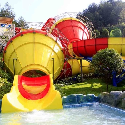 جودة  Funny Outdoor Park Water Slide Fiberglass Tantrum Valley For 480 Riders Per Hour مصنع