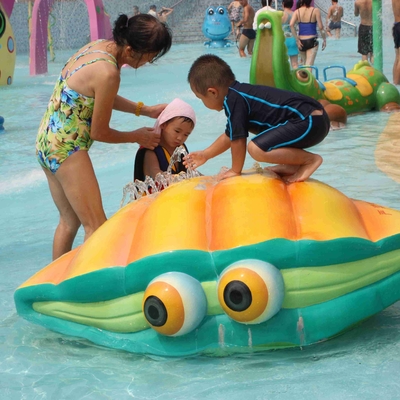 جودة  Fiberglass Water Playground Equipment Spray Shell Aqua Play For Amusement Park Games مصنع