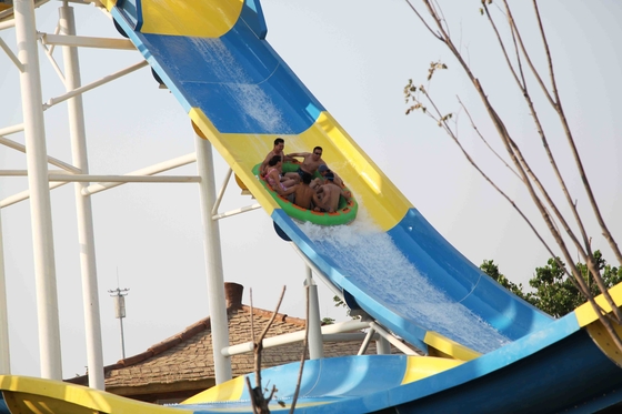 الشريحة المائية العملاقة Boomerang Fiberglass Water لـ 6 أشخاص ، Water Park Tower Height 18.75M