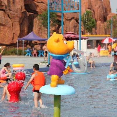 Sprayground المياه رذاذ بارك المعدات، القرد الكرتون على شكل أكوا لعب الحديقة المائية