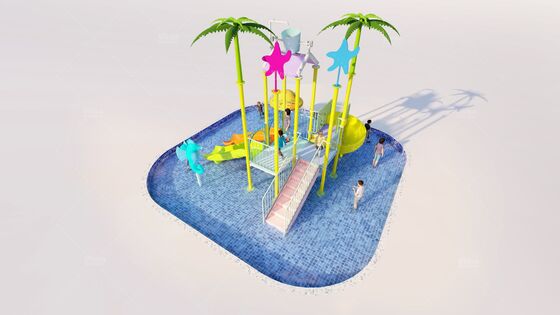 حديقة ألعاب مائية ذات طابع المحيط مع تصميم قابلة للطي وخفيفة الوزن لأكثر من 10 سنوات من العمر