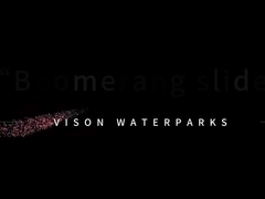 المنزلقات المائية الخارجية المخصصة ، حديقة الترفيه المنزلق المائي بوميرانج لشخصين