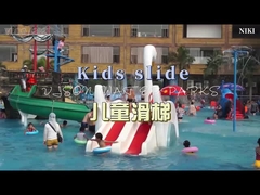 المنزلقات المائية للأطفال من الألياف الزجاجية، المنزلقات المائية في حمام السباحة في الهواء الطلق للأطفال مع ارتفاع السلامة